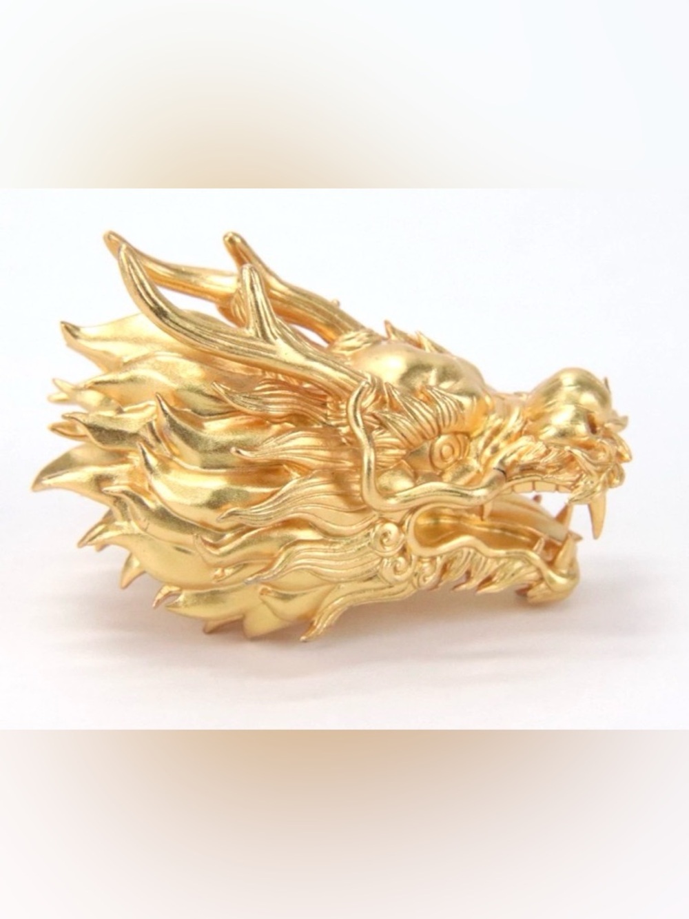 Samoa 2024 $5 3ozt 999 Silver Gold Gilded Dragon Head Shape Coin